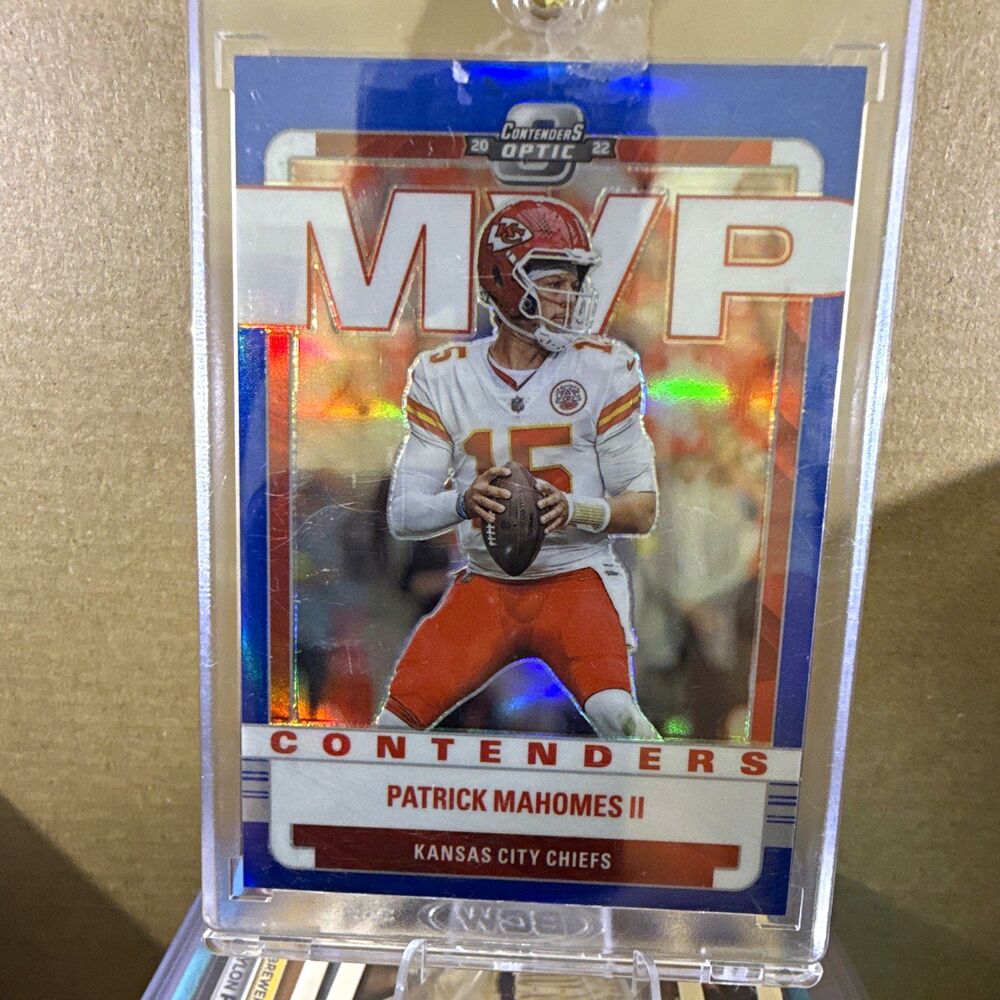 2022 Panini Contenders Optic MVP Contenders Patrick Mahomes II MVP-1 Blue /99